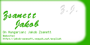 zsanett jakob business card